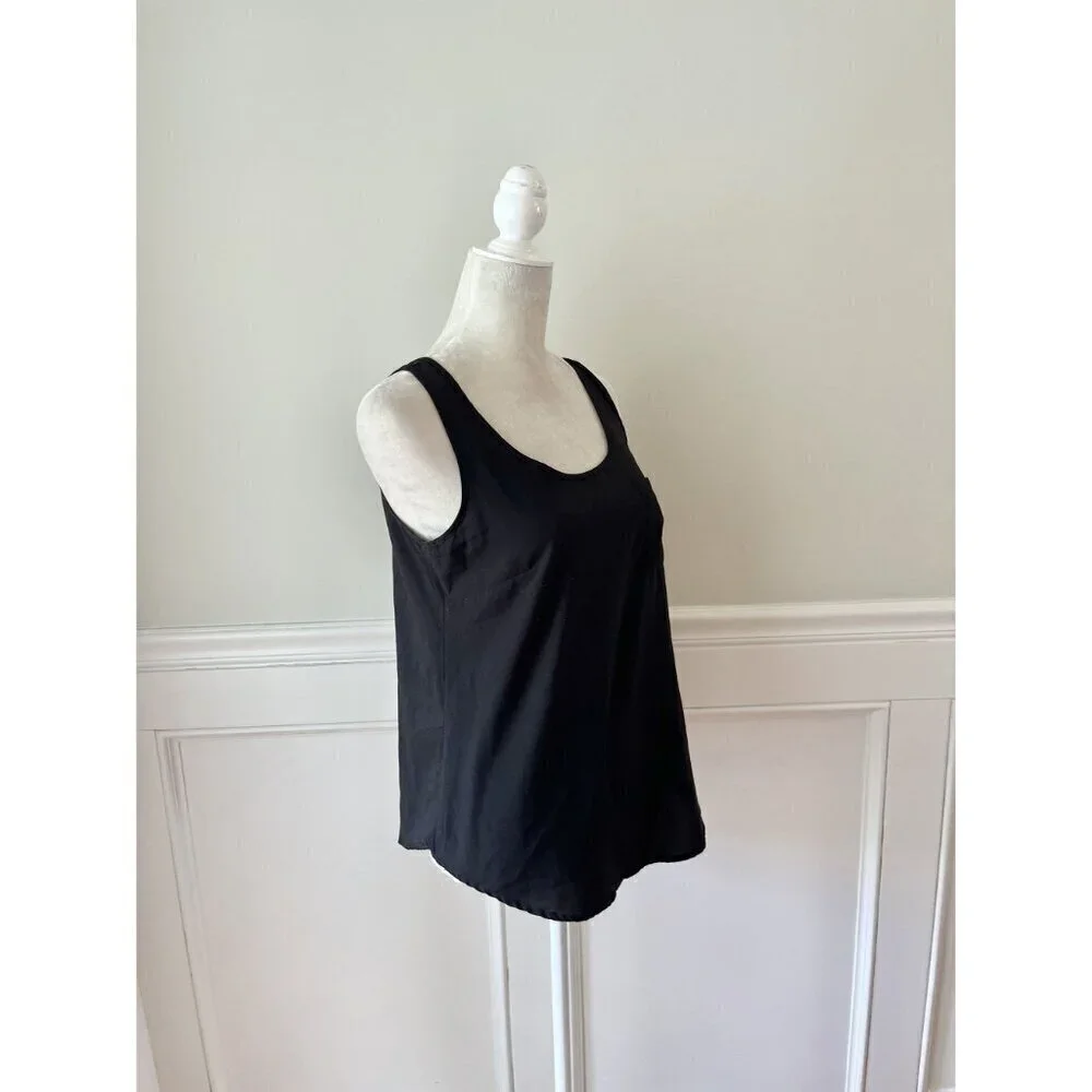 Faded Glory Black Pocket Tank Small